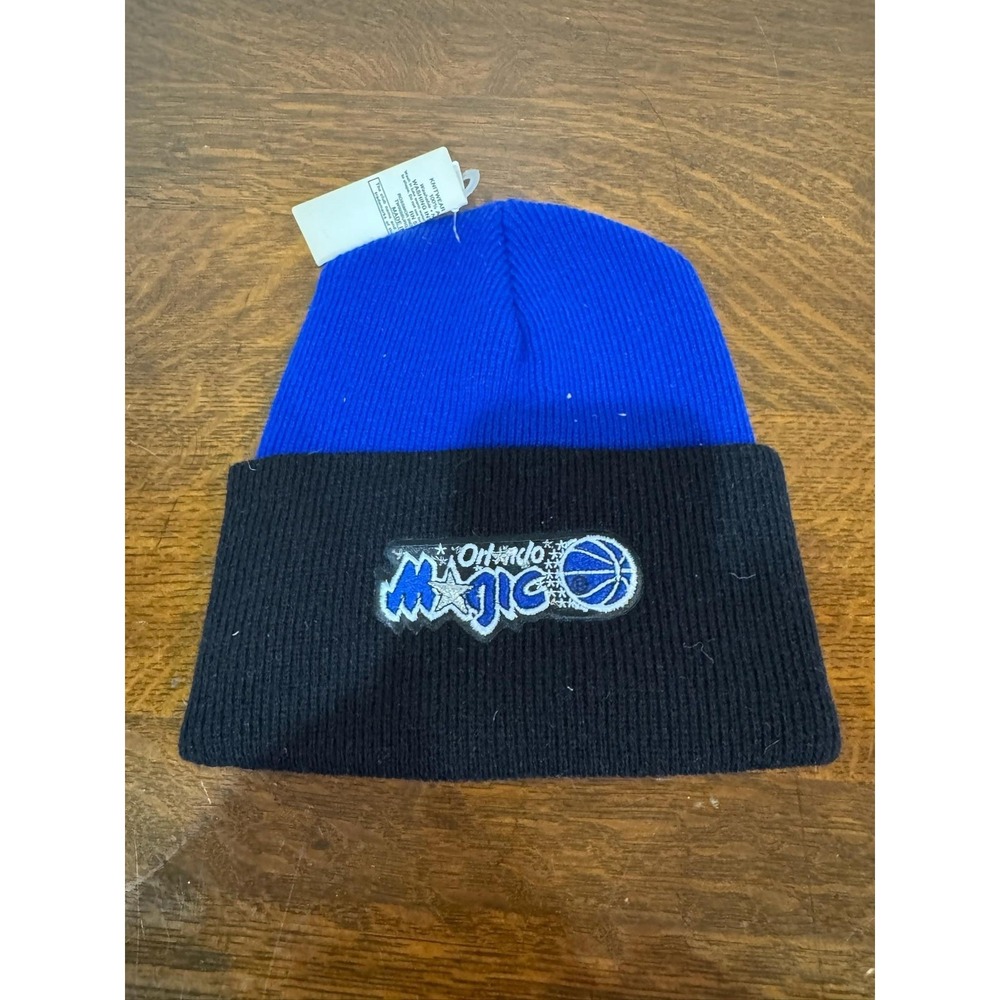 Vintage Orlando Magic Hat Beanie Mens One Size Blue Black NBA Basketball 90s